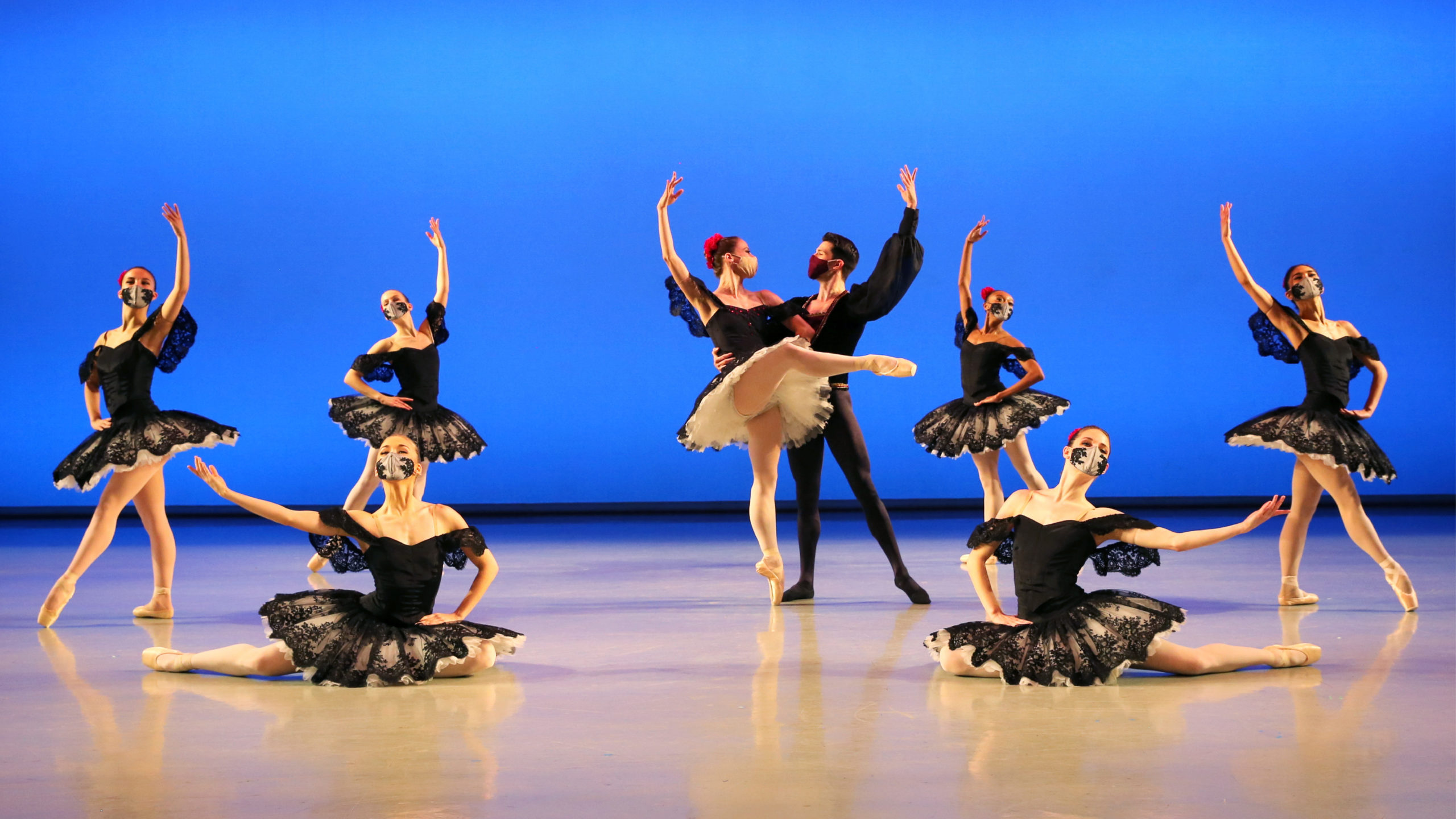 A group of dancers in "Paquita", choreography after Marius Petipa.