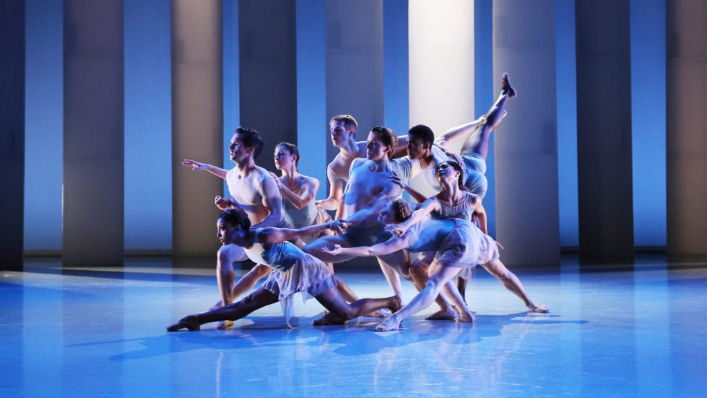 A group of dancers in "Winter's Angels".